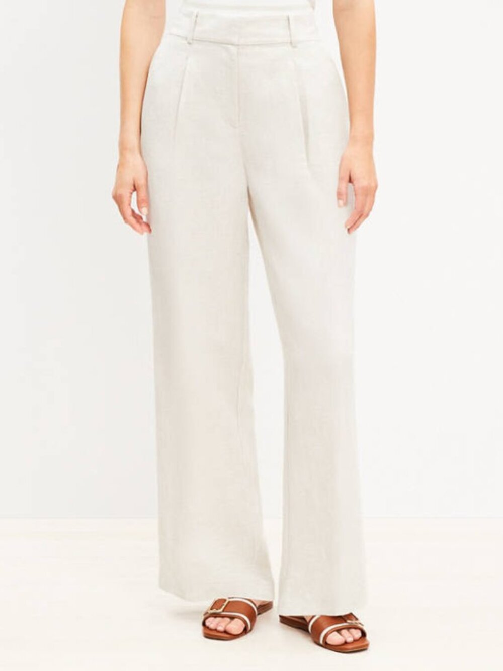 Curvy Peyton Trouser Pants In Linen Blend